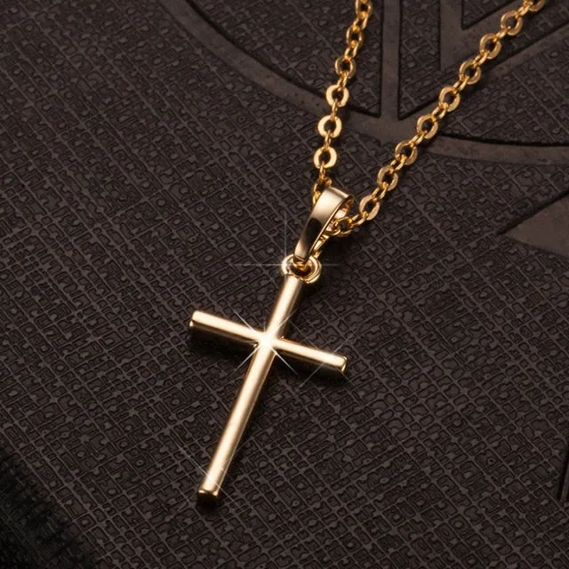 Cross Pendants Gold Black Color Crystal Jesus Cross Pendant Jesus necklace