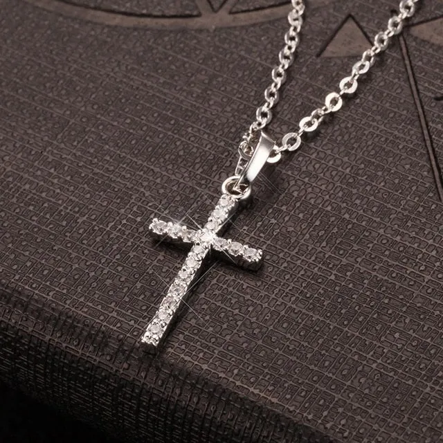 Cross Pendants Gold Black Color Crystal Jesus Cross Pendant Jesus necklace