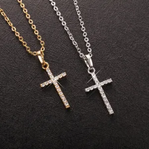 Cross Pendants Gold Black Color Crystal Jesus Cross Pendant Jesus necklace