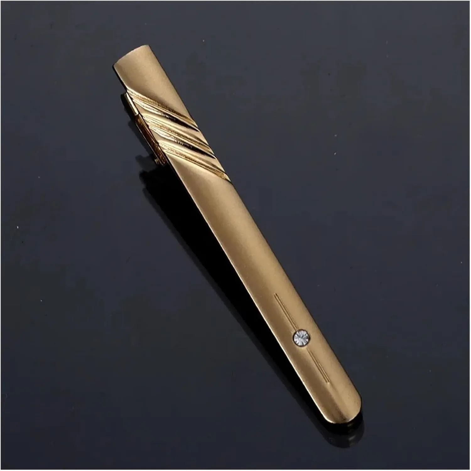 Crystal Inlaid Men's Tie Clip Women's Wedding Parties Jewelry Accessories Casual Business Attire Collar Clips(E)