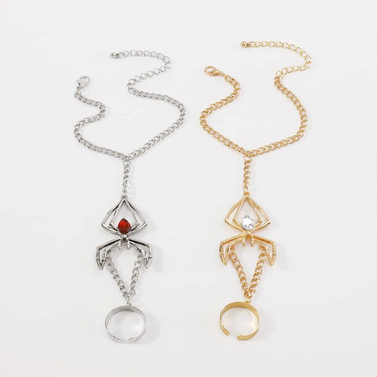 CSIYANJRY99 Snake Hand Chain Bracelet Snake Chain Finger Ring Bracelet Slave Chain Hand Harness Bracelet Snake Pearl Friendship Bracelet Jewelry Accessories