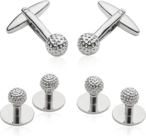 Cuff-Daddy Mens Golf Formal Set Cufflinks & Studs with Presentation Box