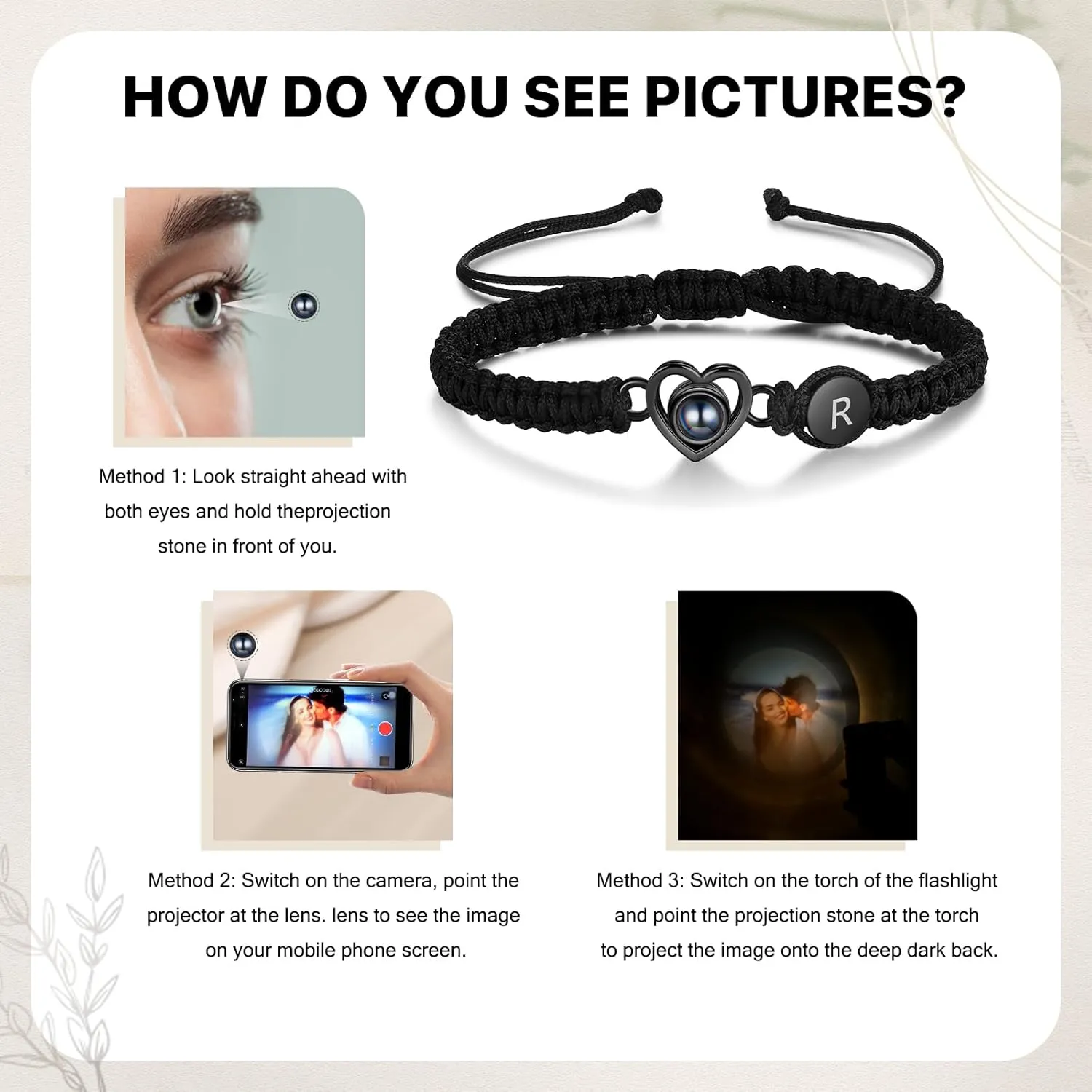 Custom Bracelets with Picture inside, Personalized Gifts for Men Women, Picture Bracelet Personalized Photo Projection Bracelet, Valentines Day Gifts, Memorial Gifts for Loved One