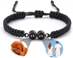 Custom Bracelets with Picture Inside Picture Bracelet Personalized Photo Projection Bracelets Memorial Gifts for Women Men Couples Friend Fathers Mothers Day Fathers Day Dog Cat Birthday Anniversary