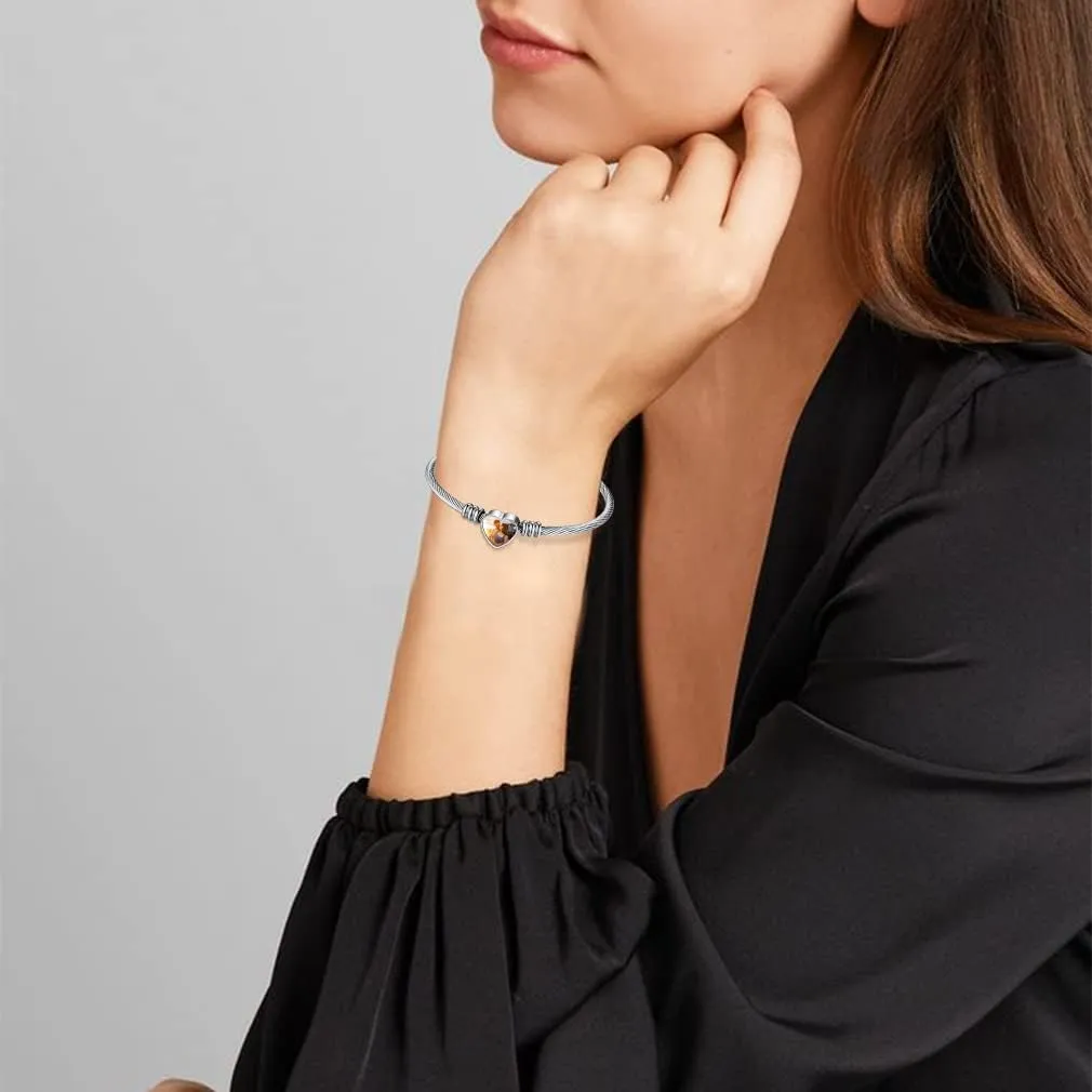 Custom4U Personalized Picture Bracelets for Women - Custom Locket/Charm Cuff Bangle Bracelet - Engraved Inspirational Memorial Jewelry Birthday Mothers Day Gift for Her Mom Wife