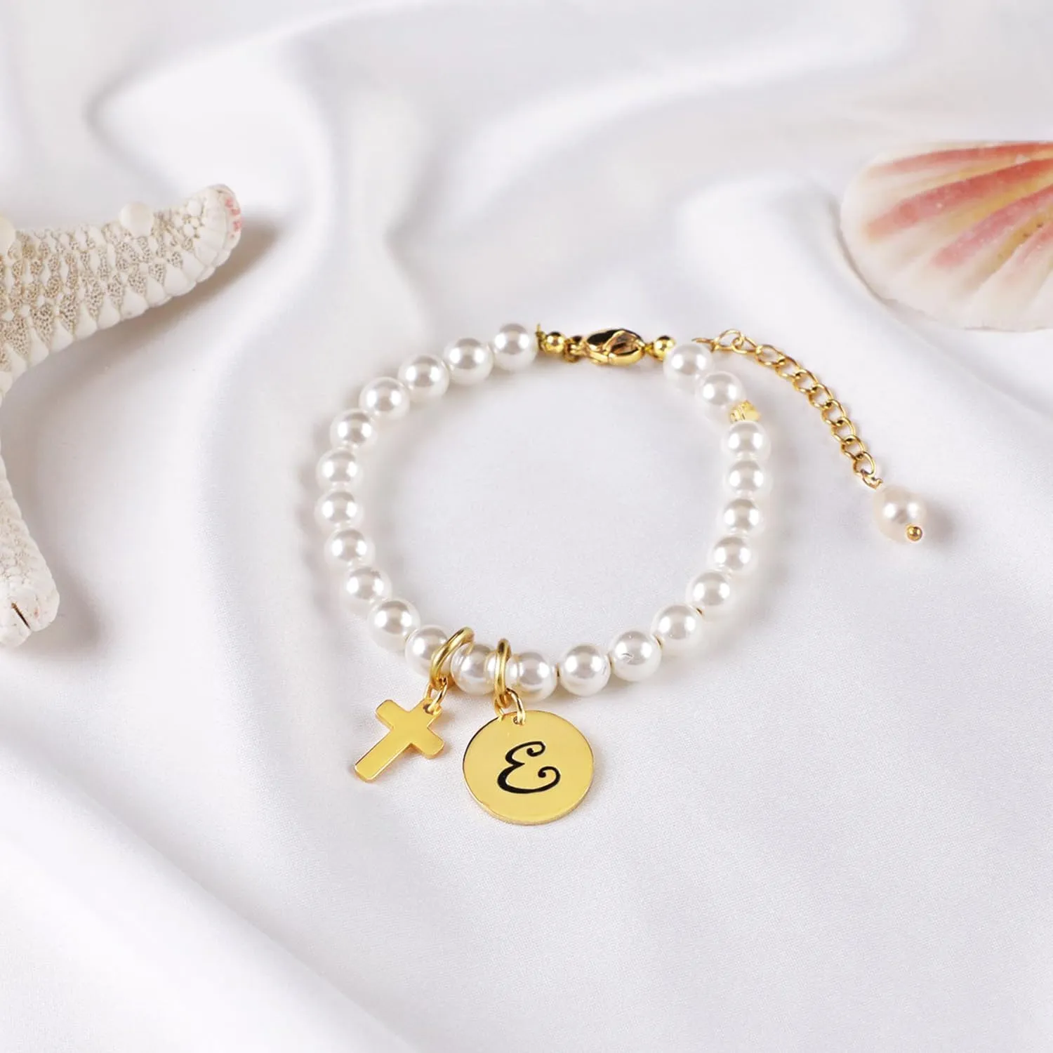 Customizable Baby Bracelets Suitable For Toddler Flower Girl Sister Birthday Wedding Party Baptism Graduation Returning To School Gift