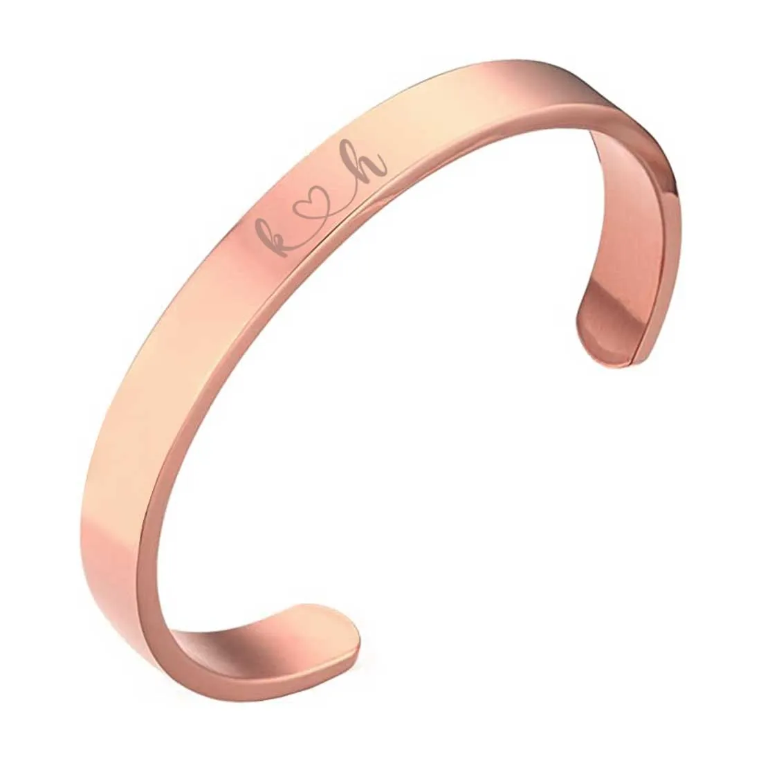 Customized Bracelets for Boyfriend Girlfriend Valentines Day Gift - Rose Gold Plated/Black Rhodium/Gold Plated