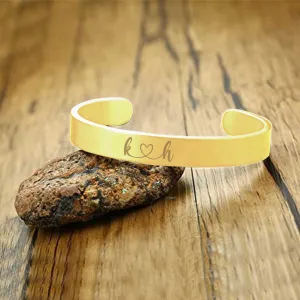 Customized Bracelets for Boyfriend Girlfriend Valentines Day Gift - Rose Gold Plated/Black Rhodium/Gold Plated