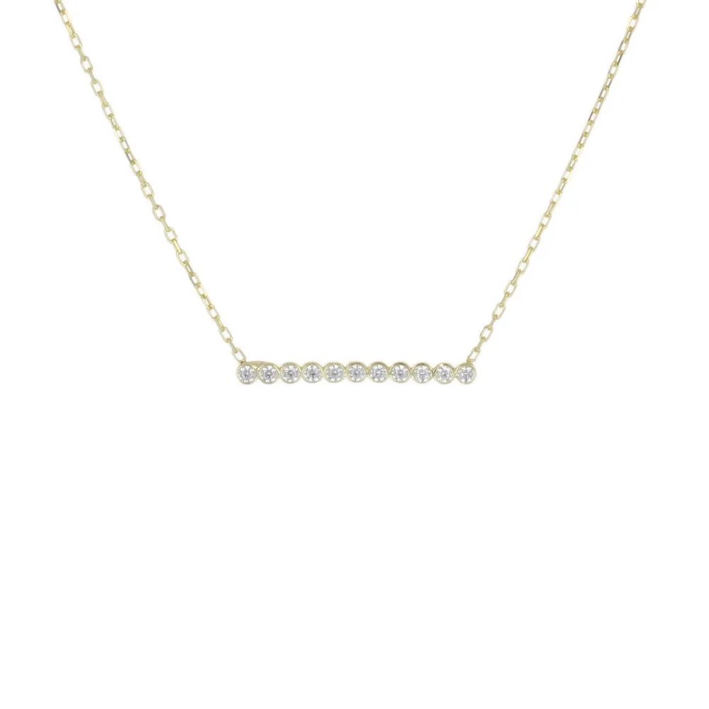 CZ BAR NECKLACE