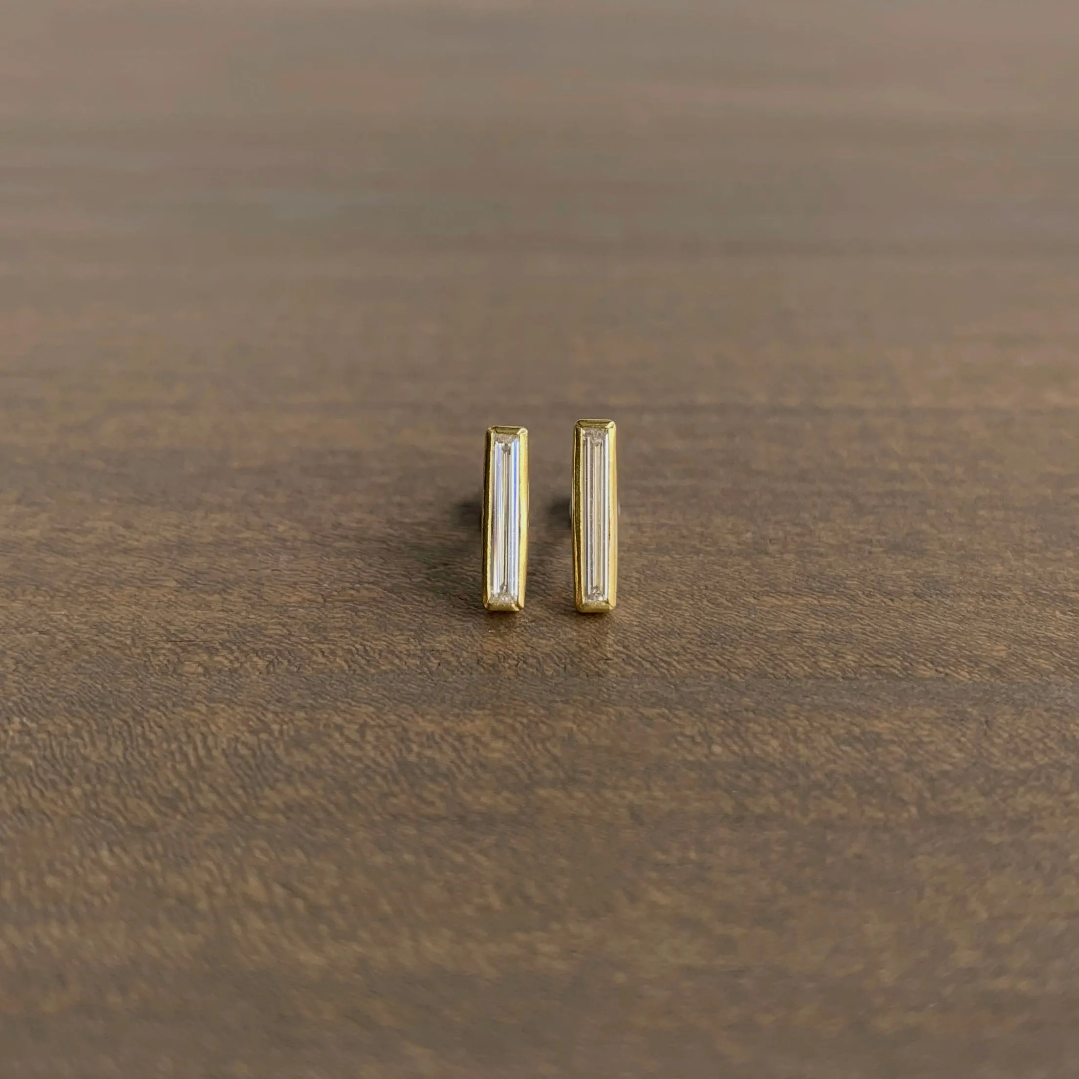 Diamond Baguette Stud Earrings