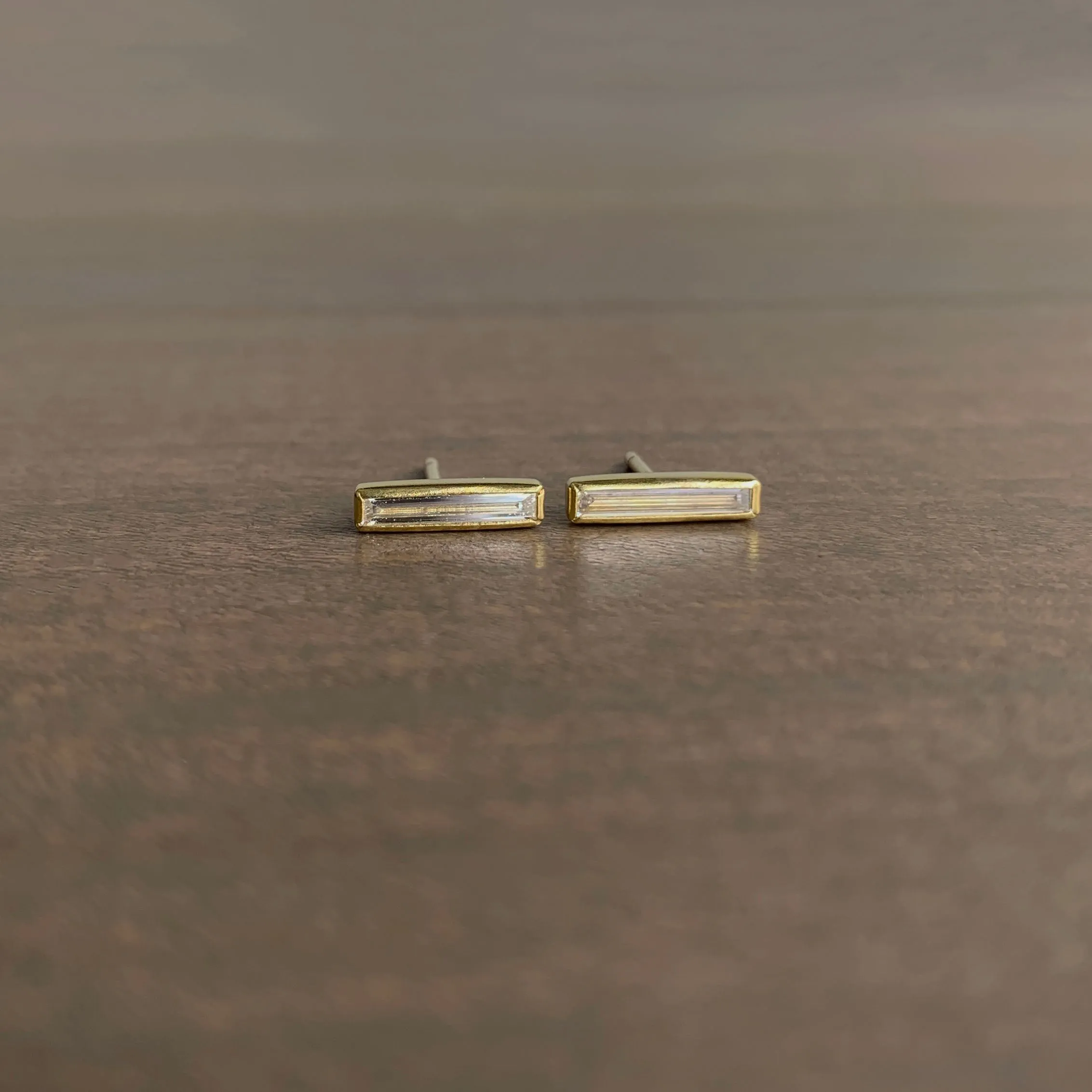 Diamond Baguette Stud Earrings