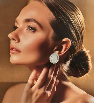 Diamond Disc Earrings