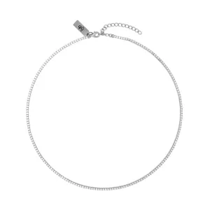 Diana Tennis Silver Necklace