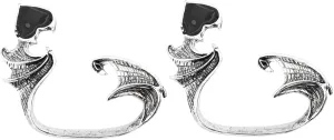 Didiseaon Elf Ear Cuffs Black Gothic Wing Earring Halloween Ear Clip Gothicauricle Wrap Earrings Accessory