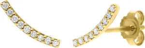 DISENO 10k Yellow Gold Ear Cuff Earrings with 0.10 ct Natural Diamonds (F-G, SI1-SI2)  Elegant Fine Jewelry for Women  Perfect for Birthdays, Weddings, Anniversaries & Special Occasions