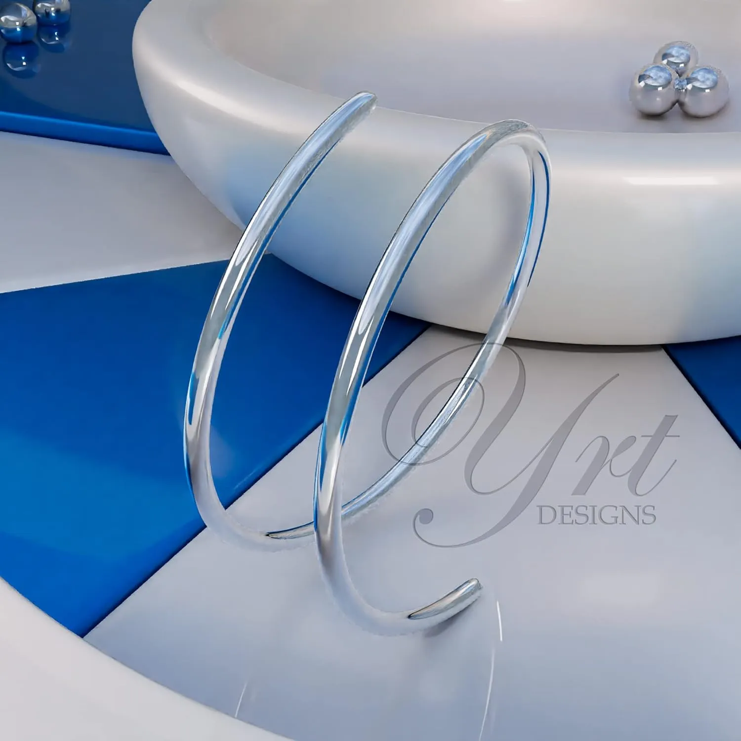 Double Nose Ring Hoop for Single Piercing - 925 Sterling Silver 20g 8mm Spiral Twist Nose Hoop for Women Girls