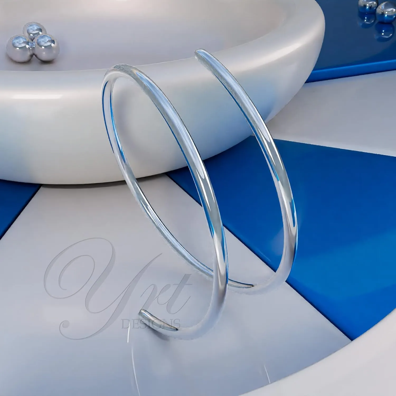Double Nose Ring Hoop for Single Piercing - 925 Sterling Silver 20g 8mm Spiral Twist Nose Hoop for Women Girls