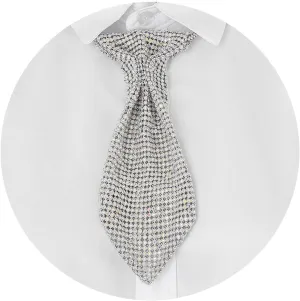 ELABEST Rhinestone Neck Tie Sparkling Tie Necklace Adjustable Diamond Tie for Women and Girls