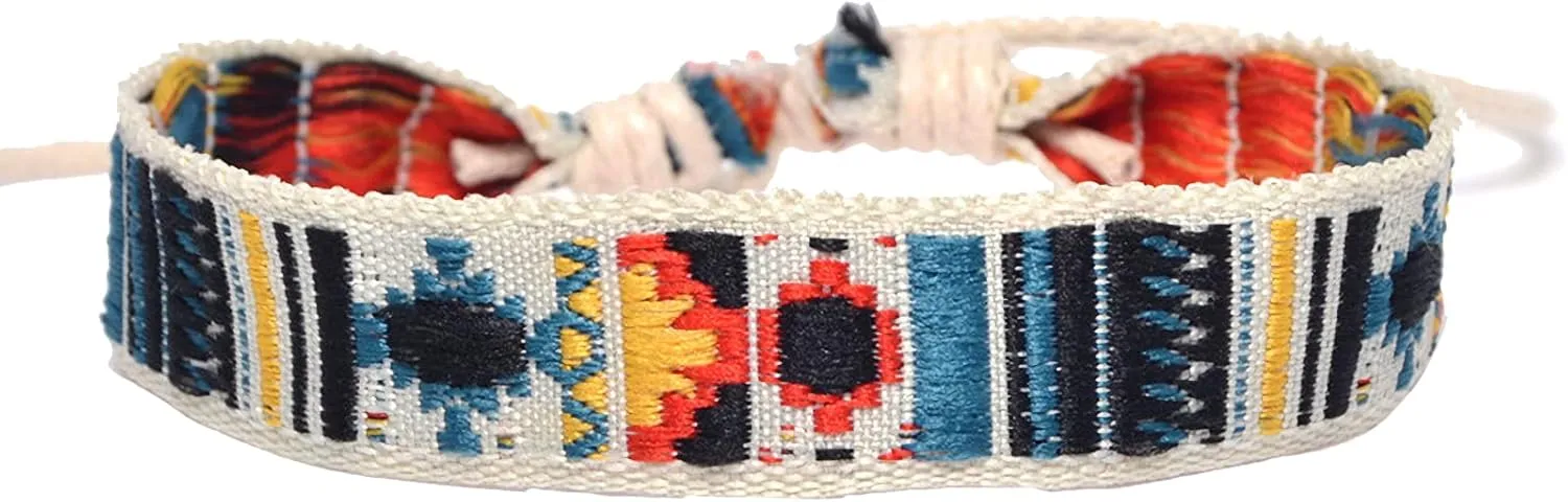Embroidered Bohemian Ethnic Retro Simple Casual Bracelet Ribbon Braided Bracelet