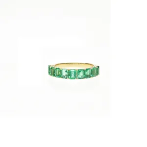 Emerald Octagon Half Band