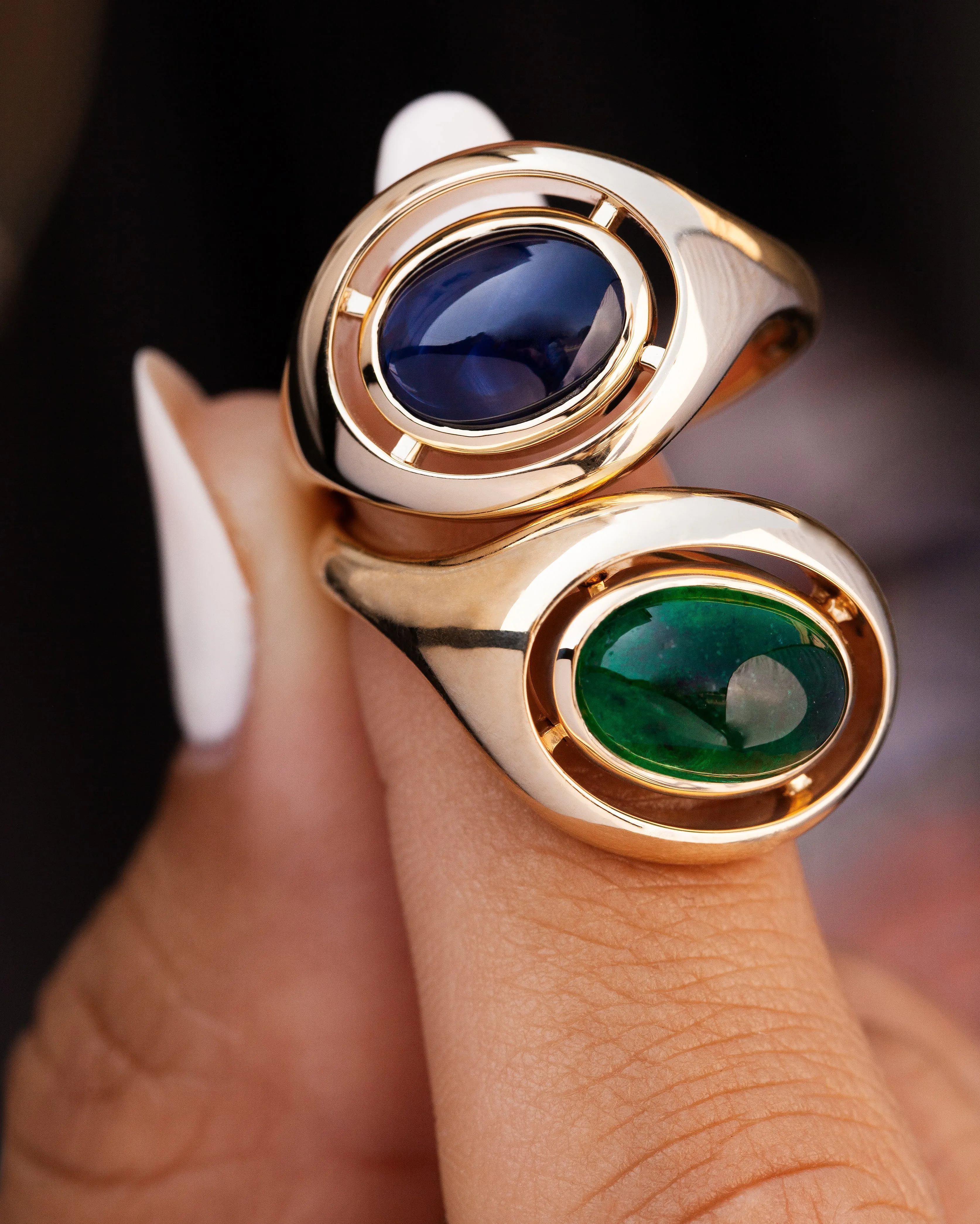 Emerald Virgil Ring (Ready to Ship Size 7.5)