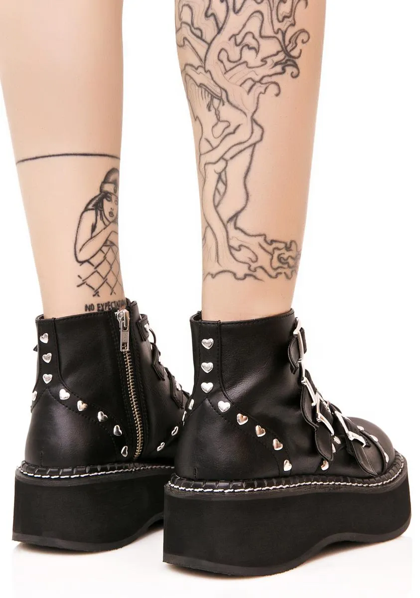 Emily Buckled Platform Boots