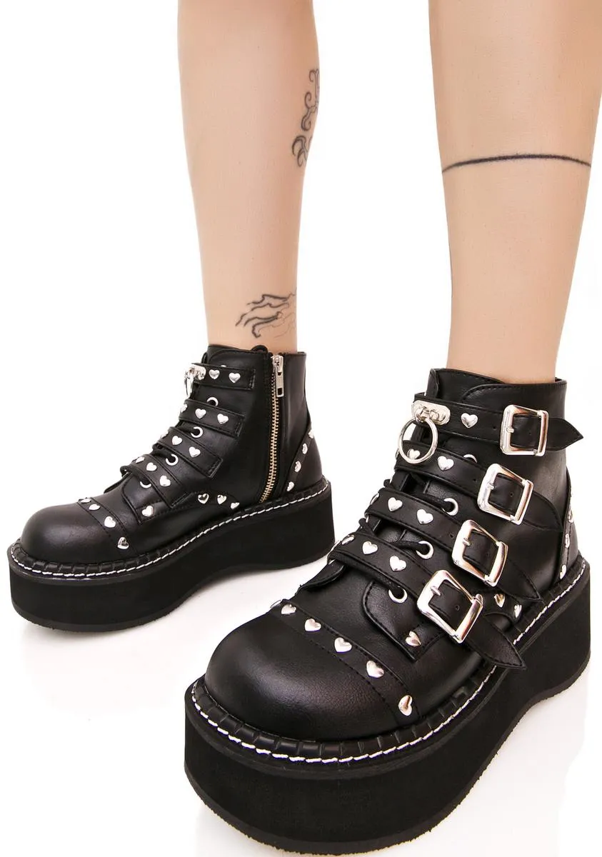 Emily Buckled Platform Boots