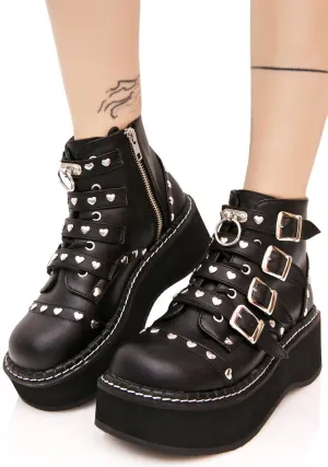 Emily Buckled Platform Boots