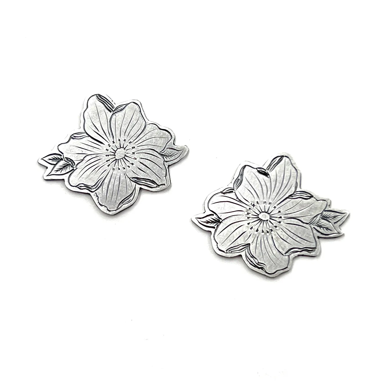 Engraved Lily Studs