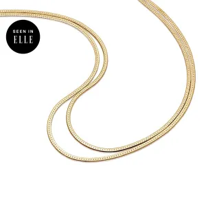 Estée Lalonde Parallel Snake Chain Necklace 18ct Gold Plate