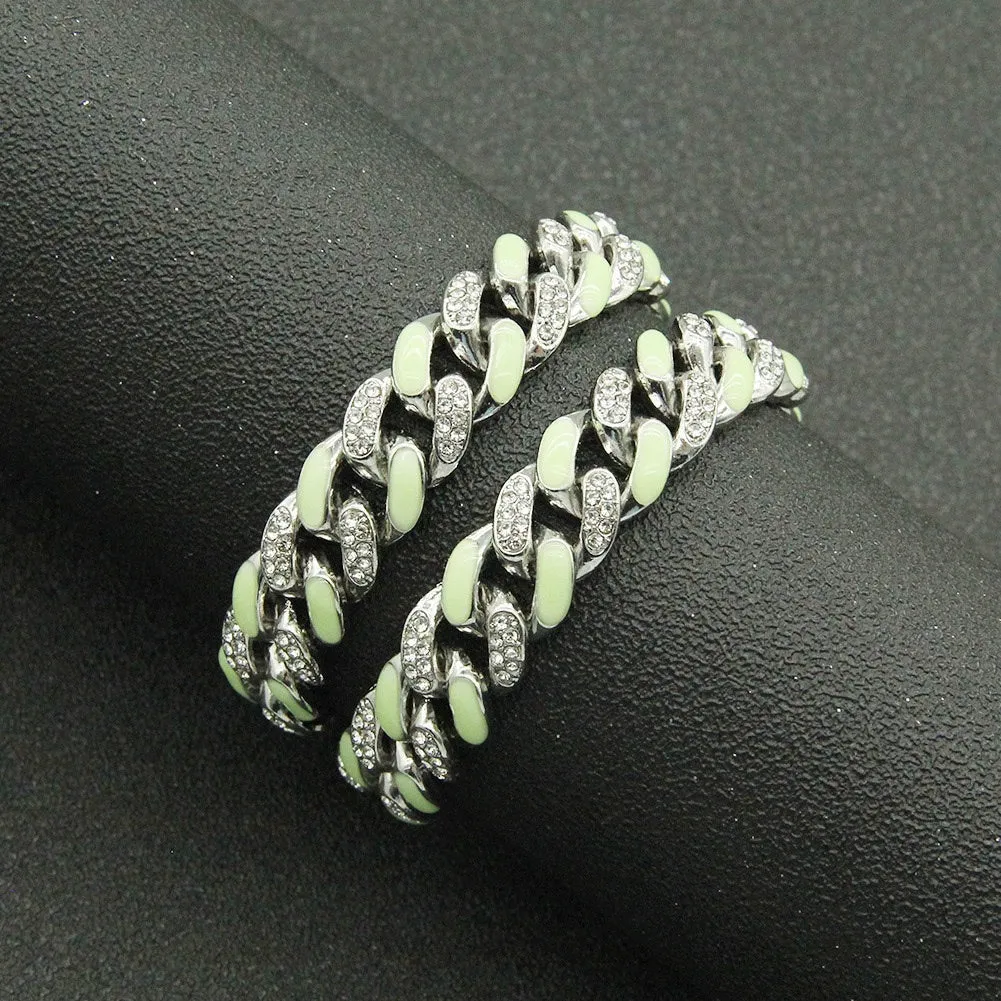 Fashion Full Diamond Dripping Bracelet Necklace