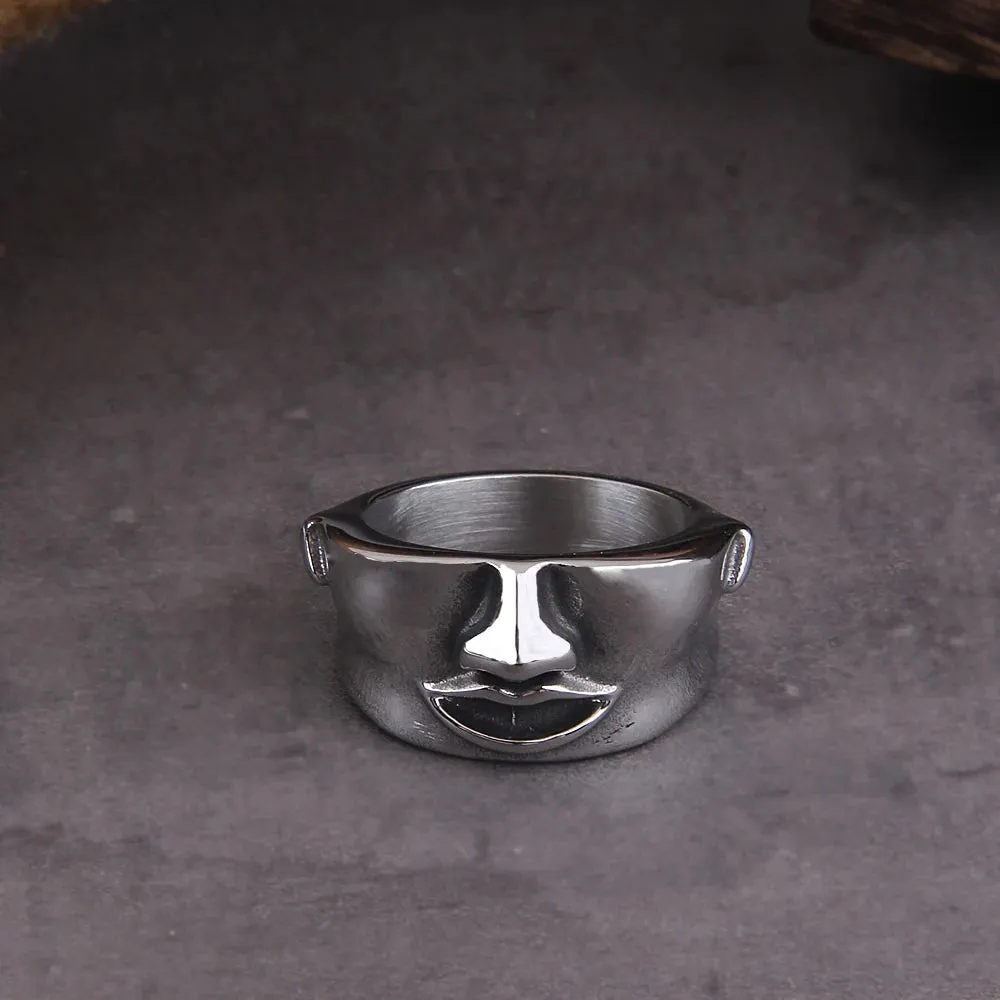 Fashion Punk Biker Creative Chimeric Suture Viking Ring