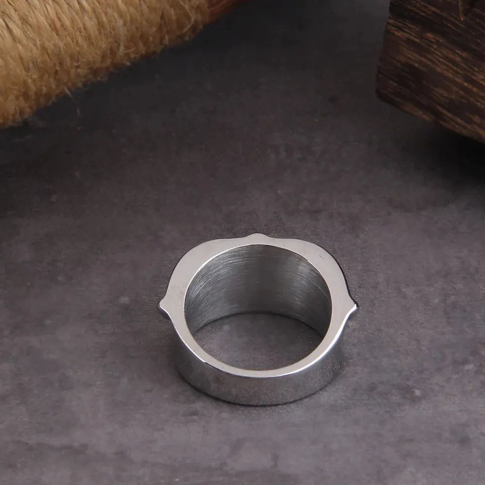 Fashion Punk Biker Creative Chimeric Suture Viking Ring
