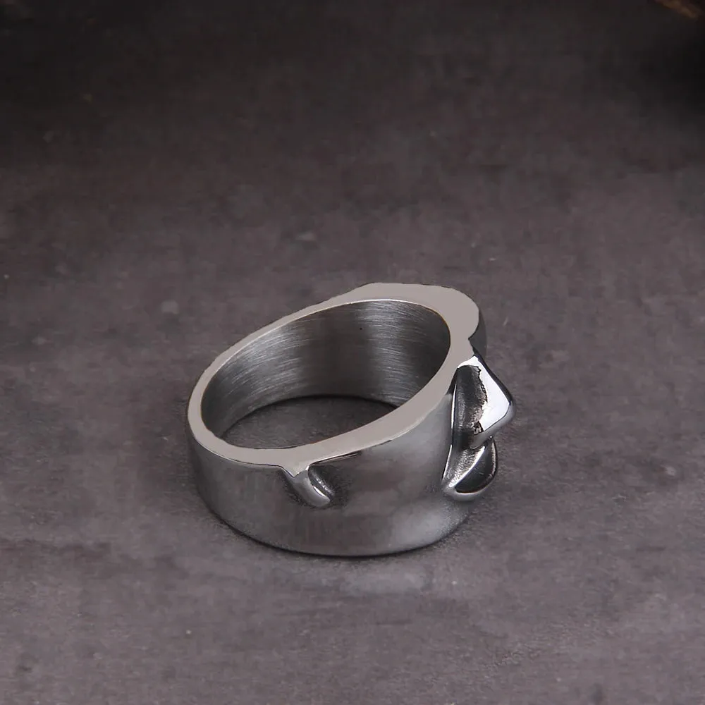 Fashion Punk Biker Creative Chimeric Suture Viking Ring