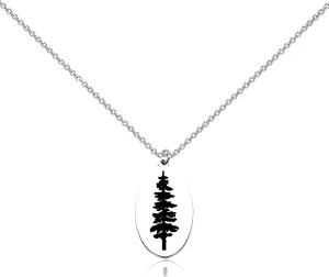 FEELMEM Pine Tree Charm Necklace Pine Tree Adventure Travel Jewelry Outdoor Enthusiast Jewelry Gift