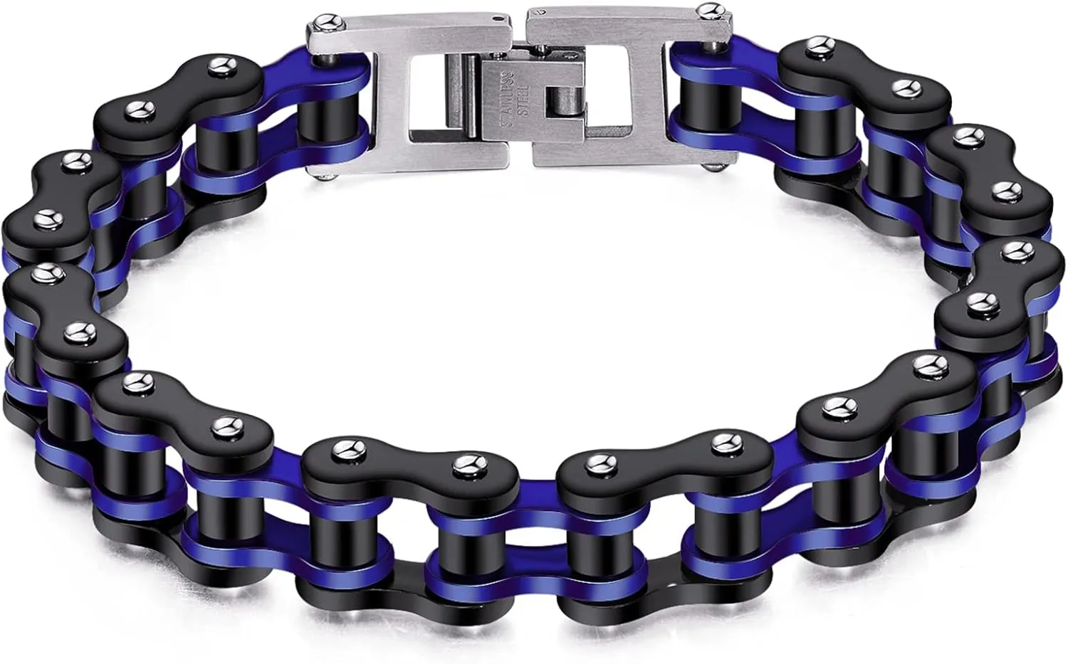 Feraco Mens Bikers Bracelet Stainless Steel Motorcycle Bike Chain Bracelets 8.4 Inch