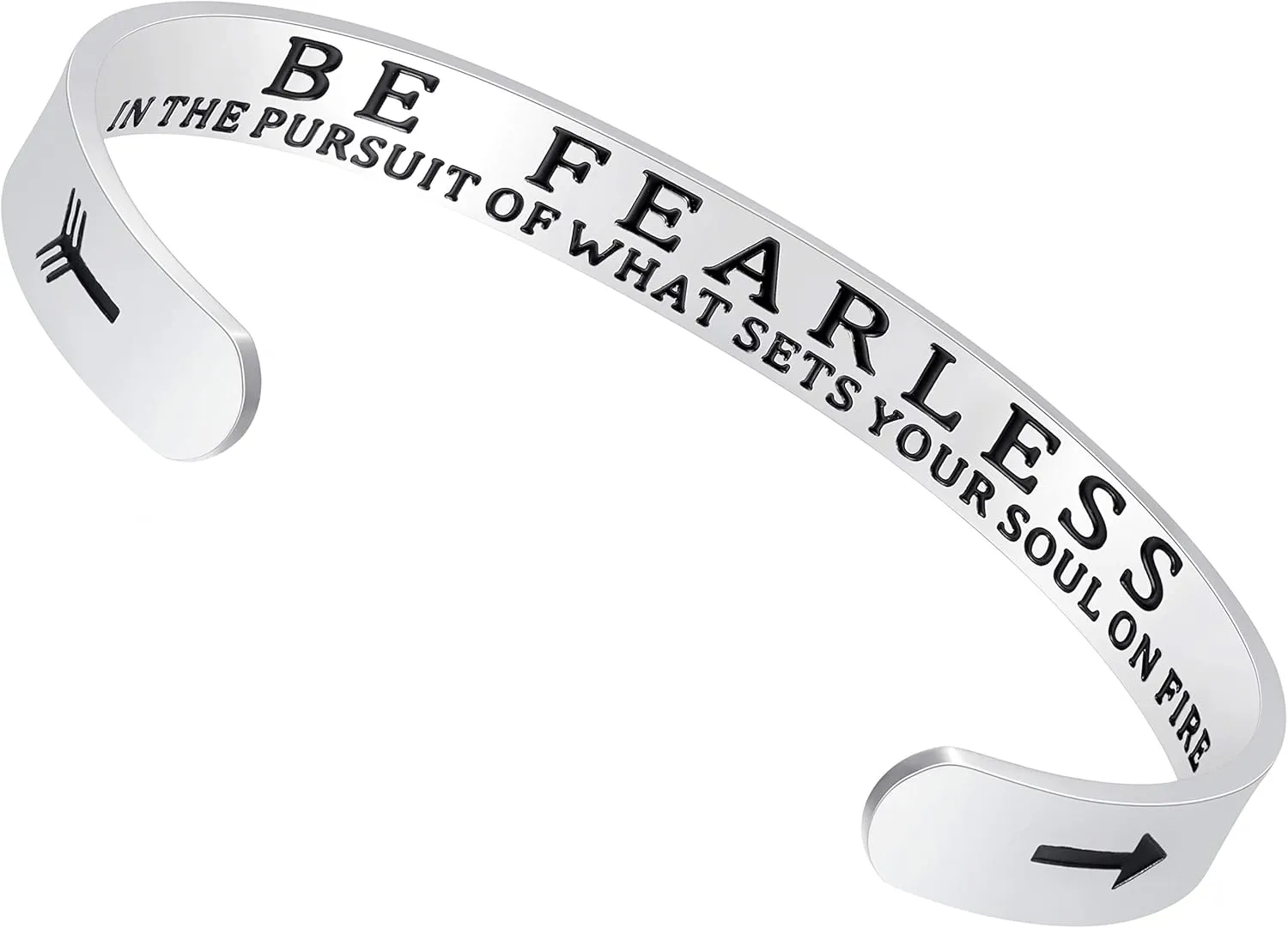 Fesciory Inspirational Bracelets for Women,Stainless Steel Engraved Personalized Positive Mantra Quote Keep Going Cuff Bangle College Graduation for Her