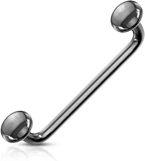 FIFTH CUE 16G Flat Disc Ends 90 Degree Bent Staple Barbells for Surface 316L Surgical Steel Surface & Snake Eye Tongue Piercings