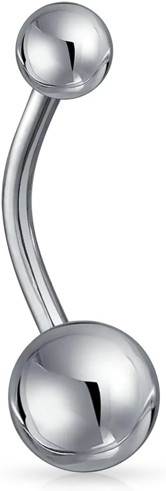 FIFTH CUE 316L Surgical Implant Grade Steel Basic Navel Belly Ring