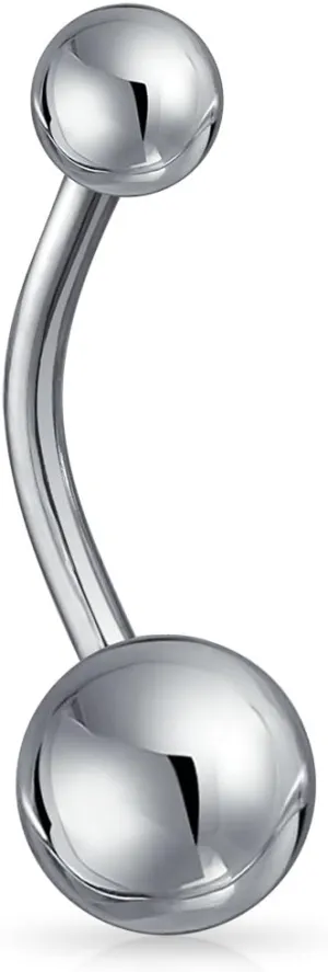 FIFTH CUE 316L Surgical Implant Grade Steel Basic Navel Belly Ring