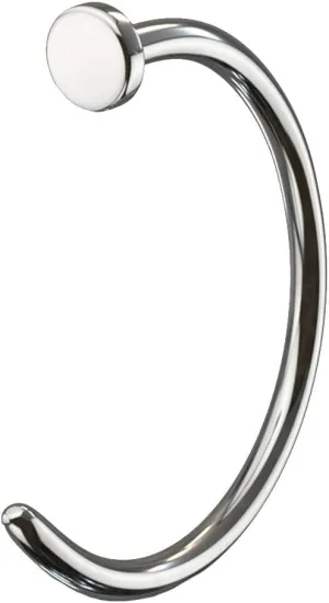 FIFTH CUE Solid Grade 23 Titanium Flat Disc Nose Hoop Ring