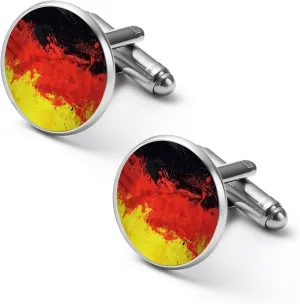 Flag of Germany Cuff Links Mens Jewelry Tuxedo Studs Shirt Cufflinks Accessories Wedding Business Party
