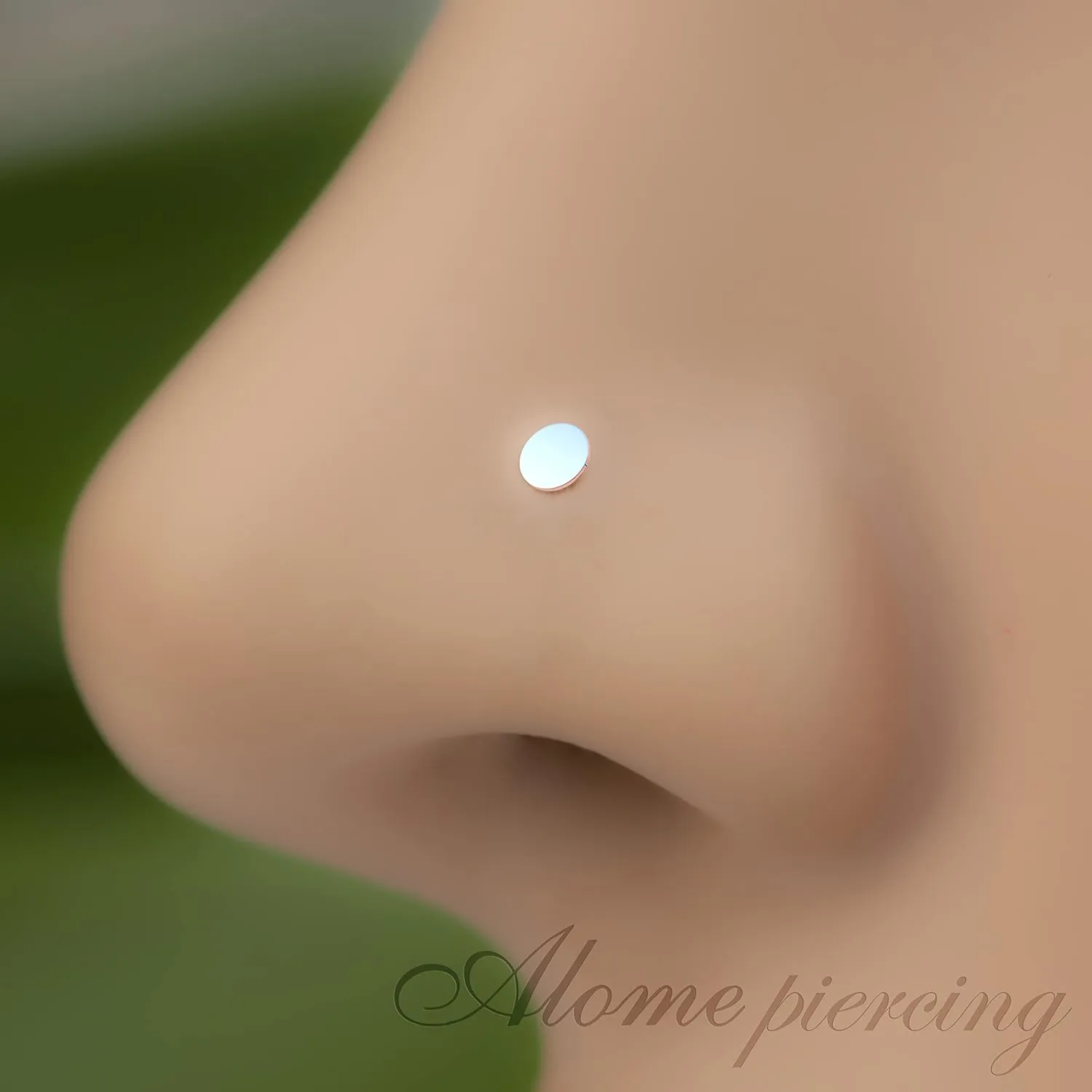 Flat Silver Nose Stud - Thin 22 Gauge Silver Nose Ring Stud - Tiny L Shape 925 Sterling Silver Nose Piercing Stud for Women