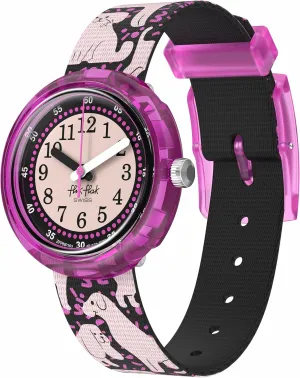 Flik Flak Girl Watch Casual Black Bio-sourced Quartz WOOF WOOF TIME
