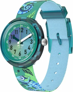 Flik Flak Unisex Kids Watch Casual Green Bio-sourced Quartz CAMO Friends