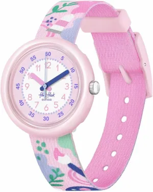 Flik Flak Unisex Kids Watch Casual Pink Bio-sourced Quartz Art Lover