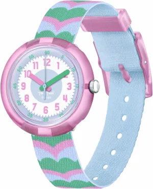 Flik Flak Unisex Kids Watch Casual Pink Bio-sourced Quartz Retro Scales
