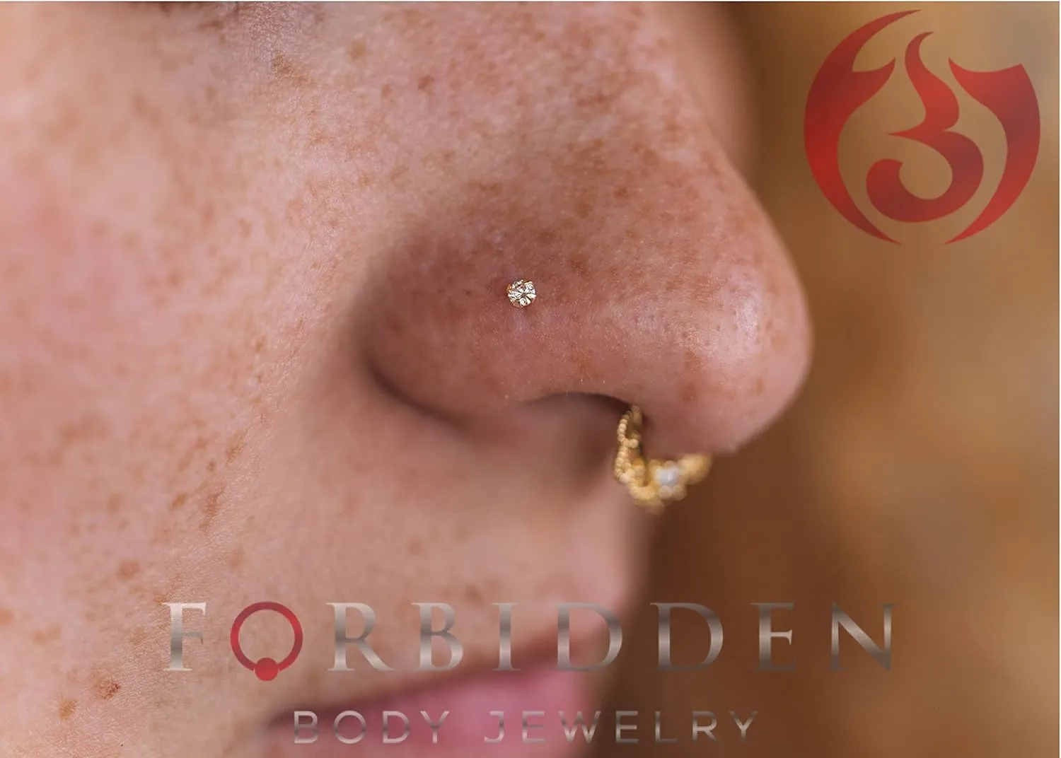 Forbidden Body Jewelry Nose Rings Sterling Silver CZ Simulated Diamond Bone Studs, 1.5mm Crystal 22g