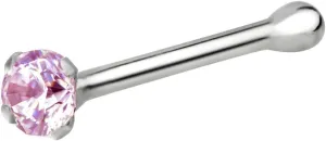 Forbidden Body Jewelry Nose Rings Sterling Silver CZ Simulated Diamond Bone Studs, 1.5mm Crystal 22g