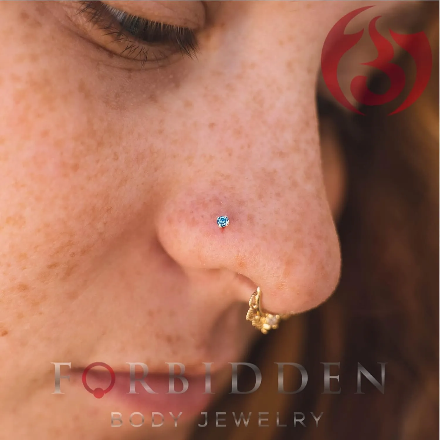 Forbidden Body Jewelry Nose Rings Sterling Silver CZ Simulated Diamond Micro Nose Studs 22G (Set of 3)